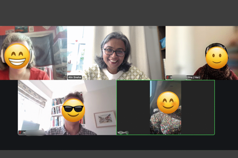 Remote Virtual Session People at an online workshop